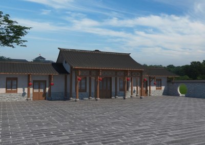 新中式古建3D模型下载